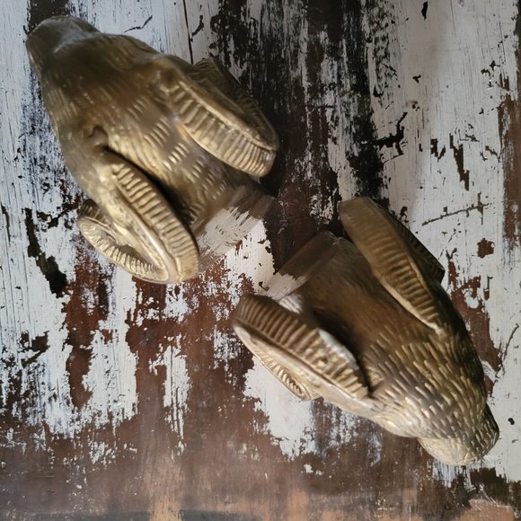 Pair of Vtg Brass Ram Head Bookends, Ram Sculptures, Library Decor, Vtg Office - Picture 5 of 5